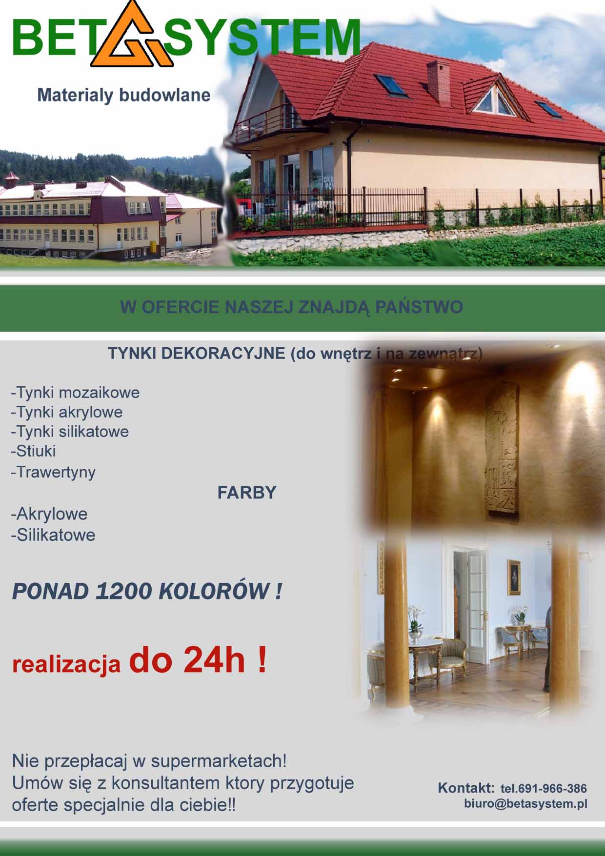 Tynki,Akryl,Silikat,Farby,Trawertyn,